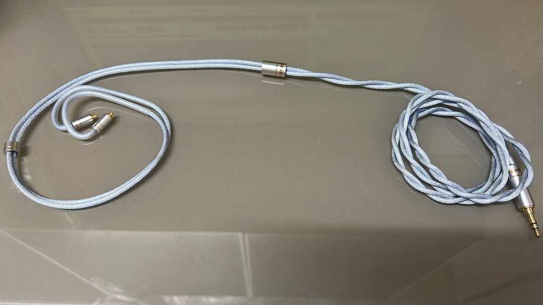 耳機線名:海洋之心)2絞單晶銅镀銀鈀758芯新技術OD2.8耳機升級線MMCX
