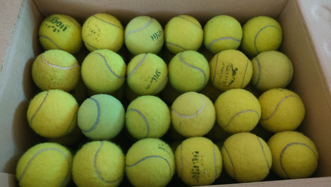 0.25 used tennis ball * 72 balls, Sports Equipment, Sports & Games