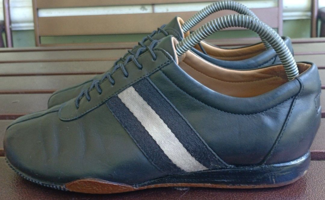 6.5uk Rm98 BALLY Frenz Leather Black Made in Switzerland