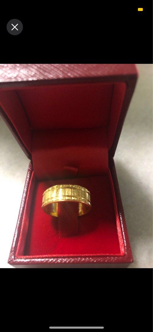 Gold solid clearance ring