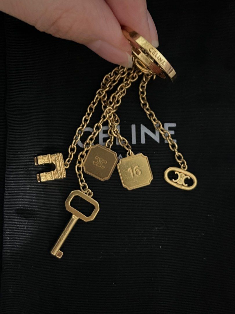 CELINE ♡ vintage key ring ♡ key charm Celine Keyring: Oval Metal