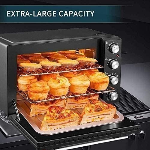 CLEARANCE Koolla K3504 Toaster Oven 6 Slice 35L Oversized Electric Oven Double Oven Removable Glass Door Crumb Tray Interior Lighting 3D