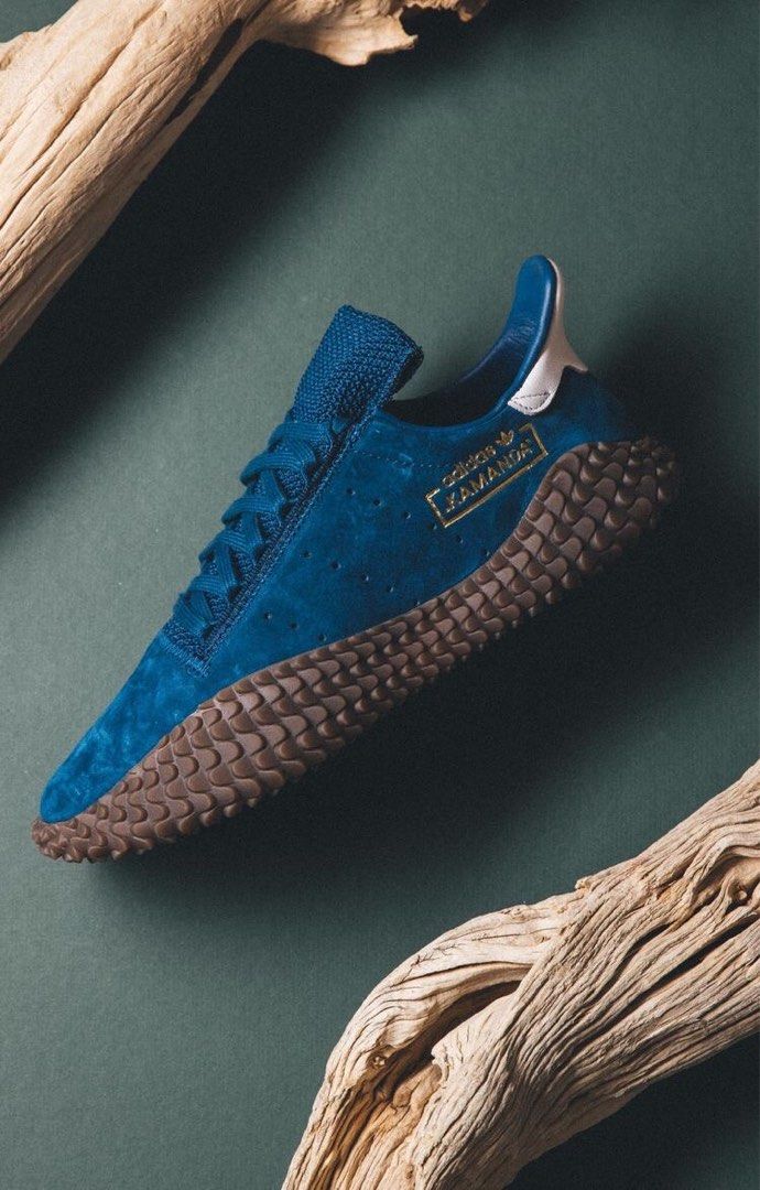 Adidas Kamanda Blue Suede Men s Fashion Footwear Sneakers on