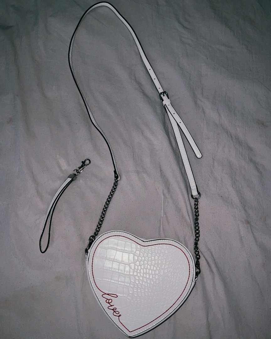 Aldo Heart Parrawe White Cross Body Bag