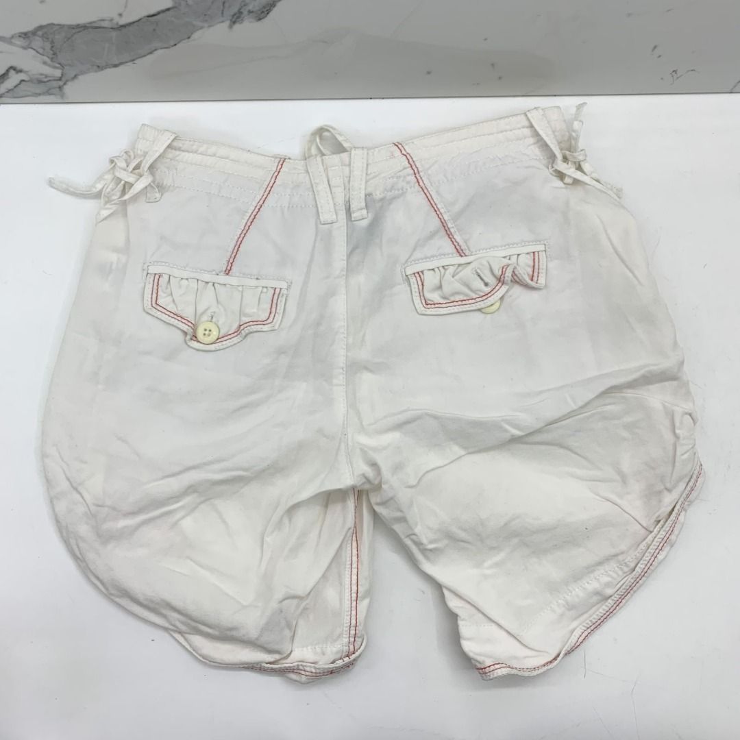 White armani shorts top