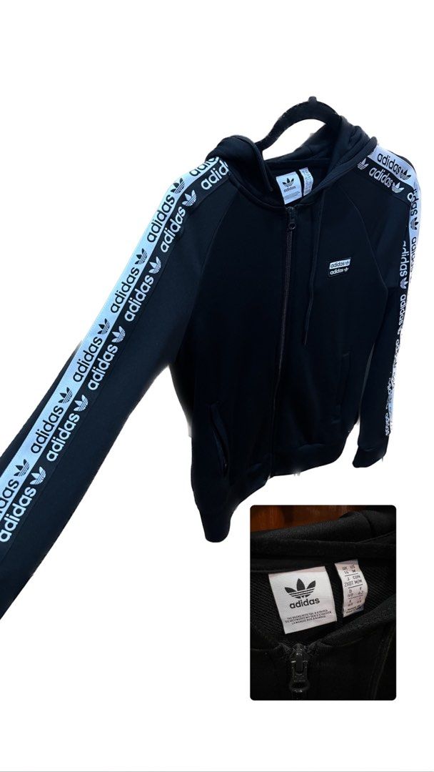 Adidas originals top tape poly hoodie