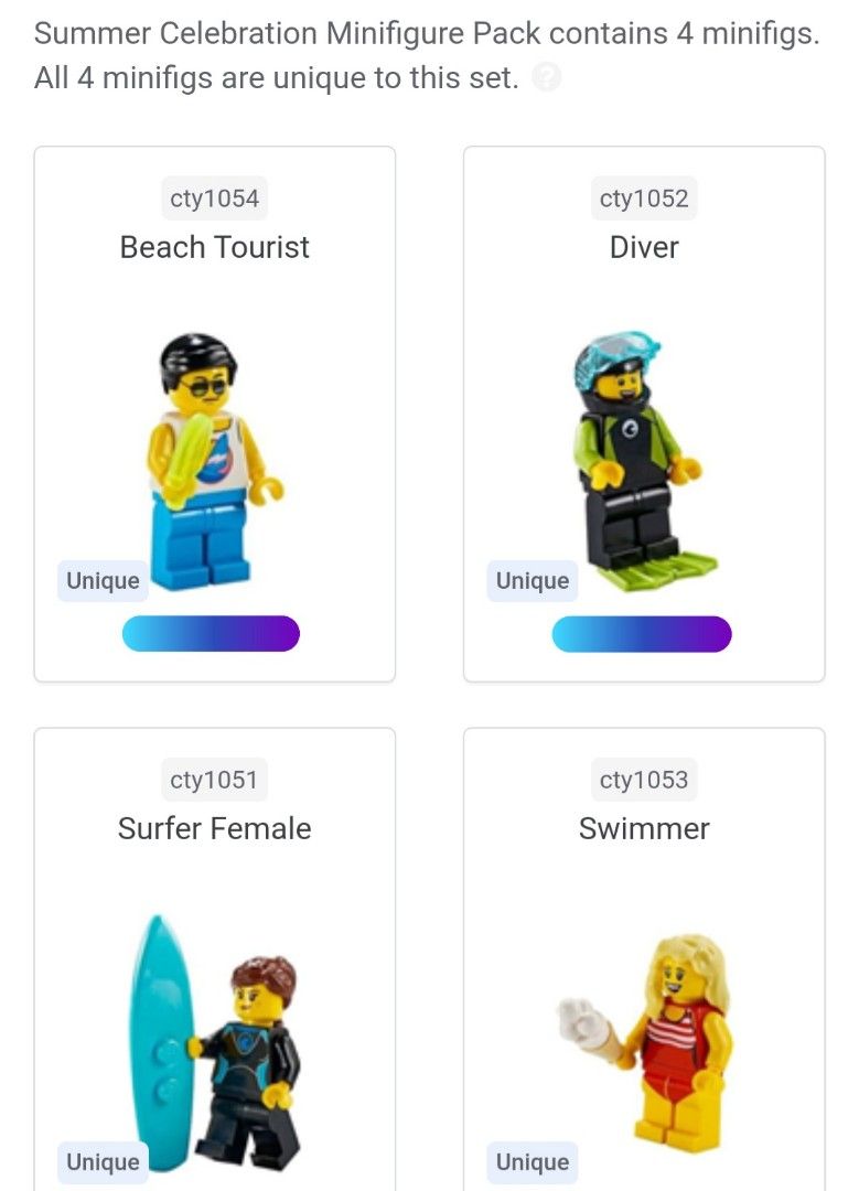 Authentic LEGO 40344 Summer Celebration Minifigures Pack