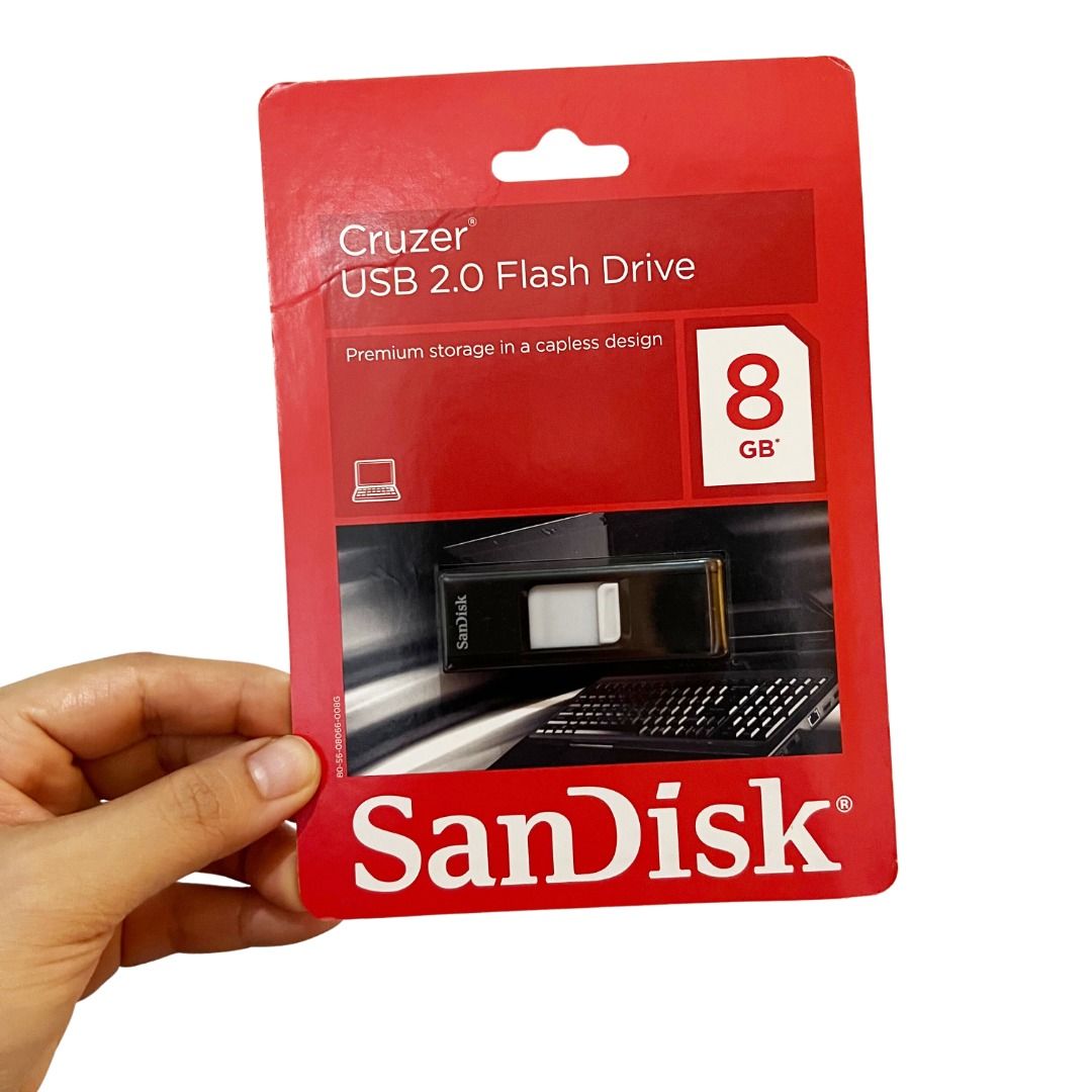 AUTHENTIC SanDisk Cruzer USB 2.0 Flash Drive 8GB (Category: Memory & SD Cards) located in Quezon City. Submitted by declutter_to_downsize (Listing ID 1240449764, Image 1). Description: Bought in US RFS: Extra, not needed anymore.
