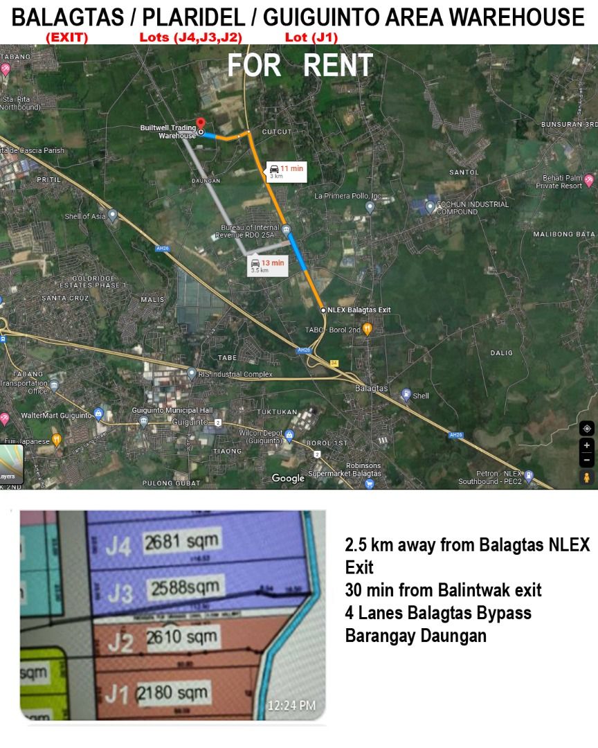 Balagtas, Plaridel, Guiguinto Warehouse for rent, Property, Rentals