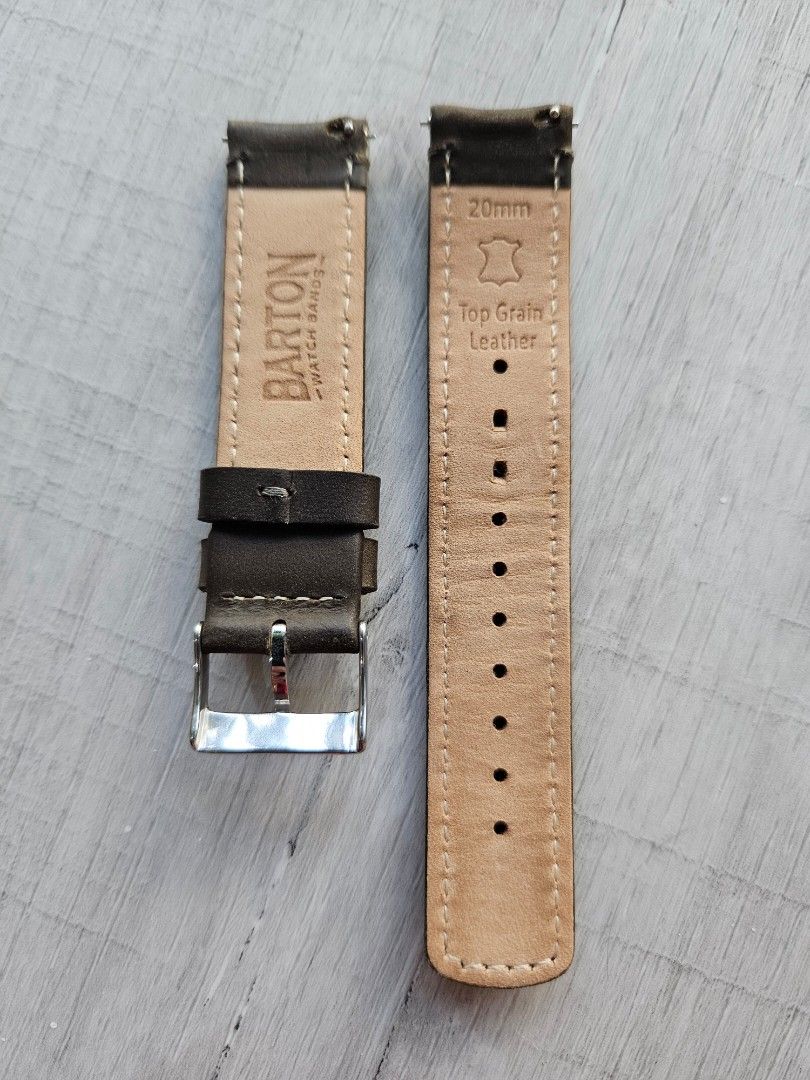 Barton Espresso Leather Strap 20mm Men s Fashion Watches
