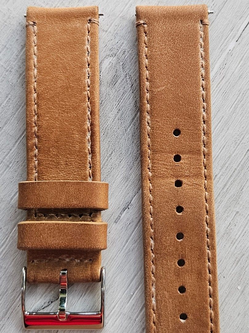 Barton Gingerbread Leather Watch Strap 20mm Men s Fashion