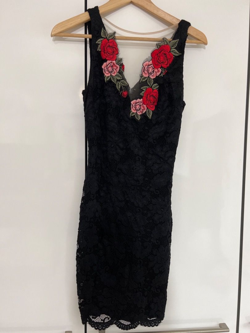 BEBE Black Lace Dress