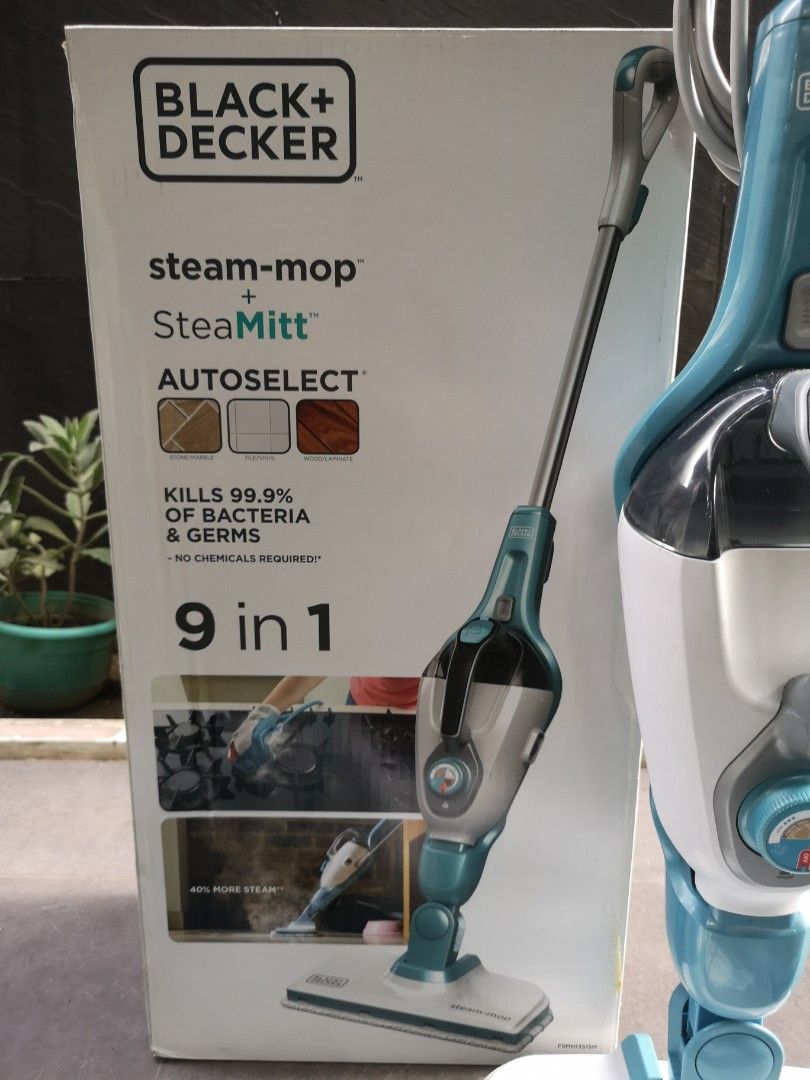 Black And Decker 9In1 Steam Mop, Furniture & Home Living, Cleaning &  Homecare Supplies, Cleaning Tools & Supplies On Carousell