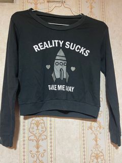 black crop sweater