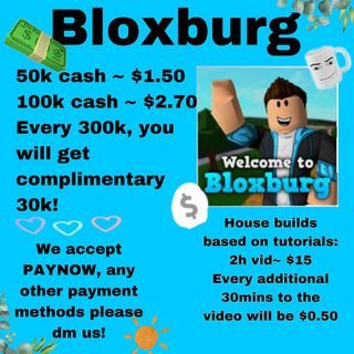 💵 50k Roblox Bloxburg Cash Money !, 100% SAFE 💵(PLEASE READ  DESCRIPTION!)‼️