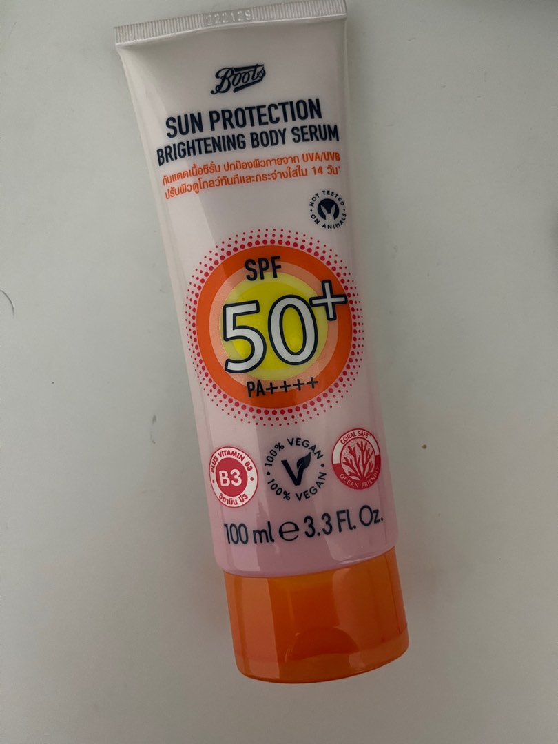 boots sun protection with serum, Kesehatan & Kecantikan, Kulit, Sabun