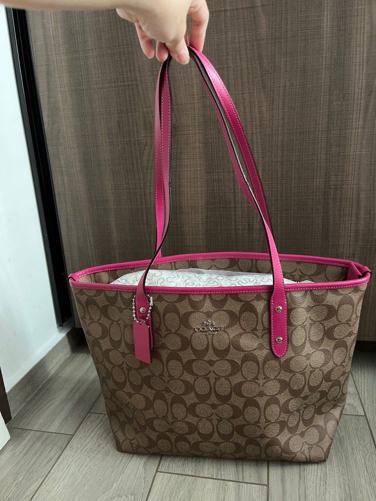 Pink and 2025 khaki coach purse