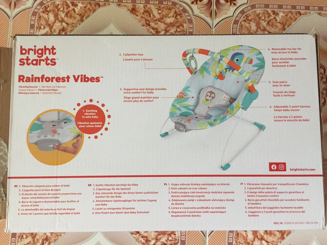 Bright Starts Rainforest Vibes Bouncing Chair for baby on Carousell
