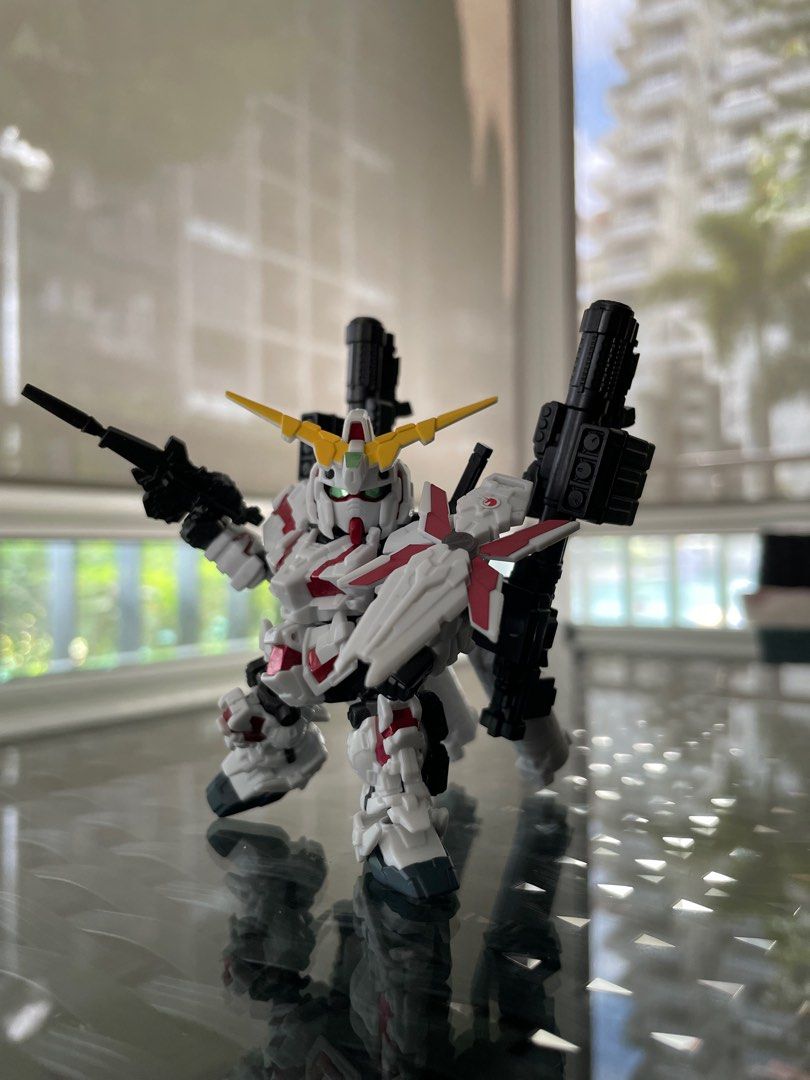 Built Gundam Unicorn with EX parts (Gundam Mobility Joint Vol. 3