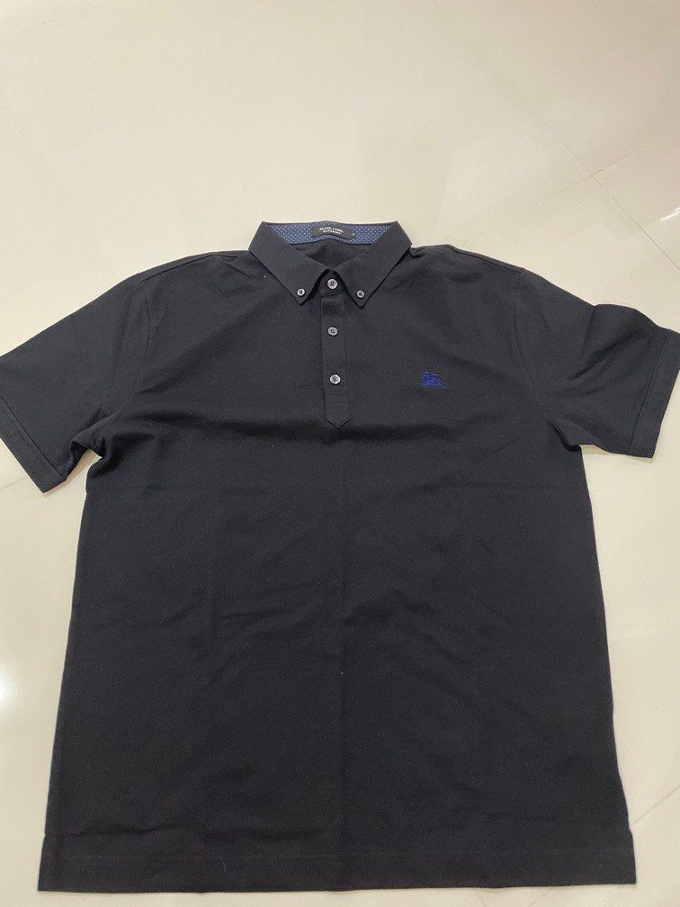 Burberry men's outlet polo shirt black