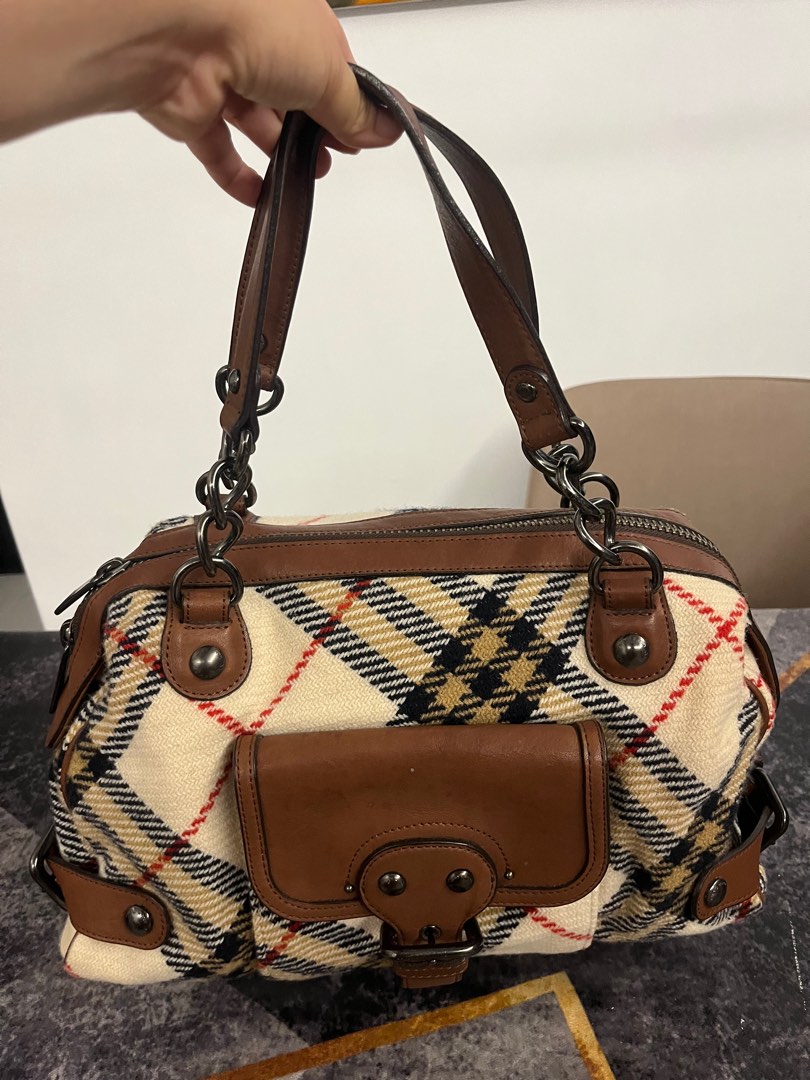 Burberry studded bowling bag deals