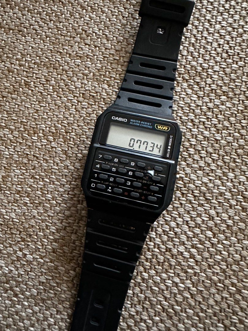 Casio Calculator Watch CA 53W rarely worn Men s Fashion