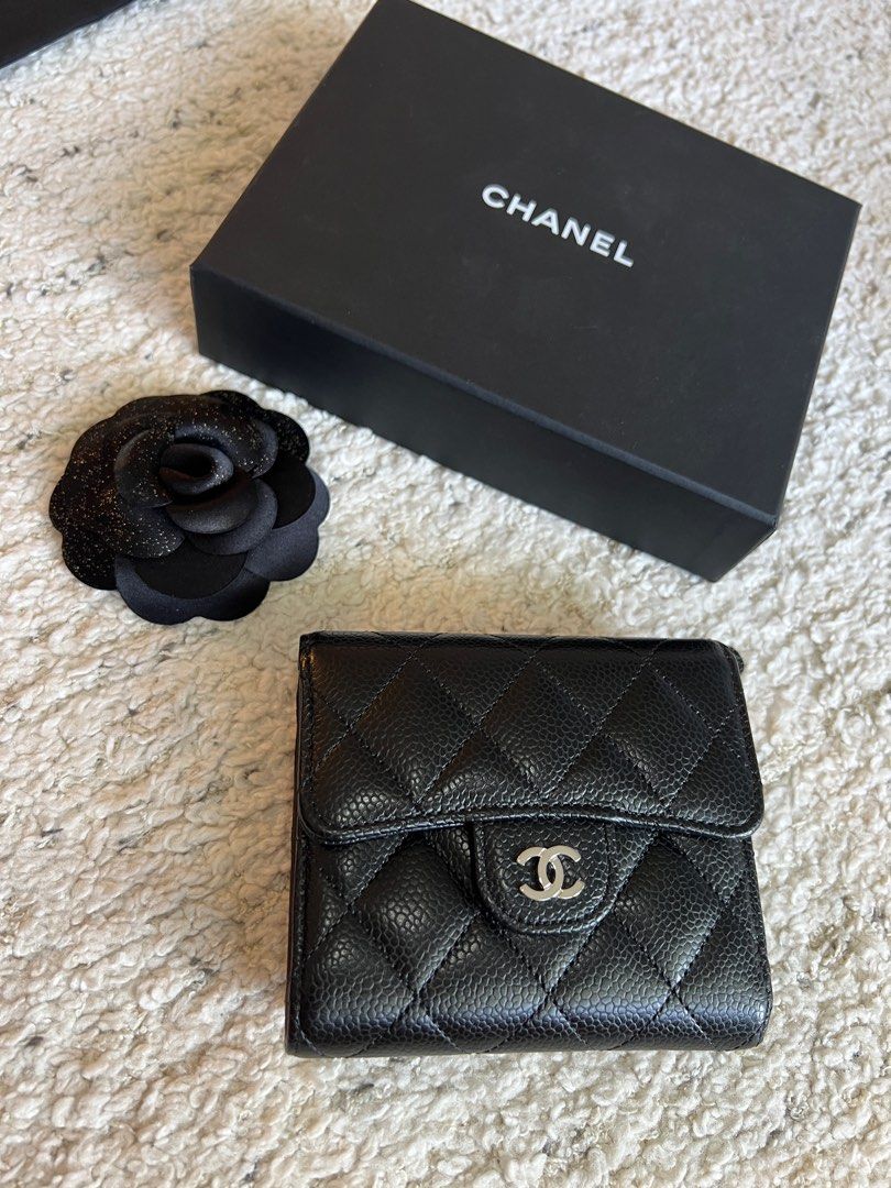 chanel black classic medium double flap bag caviar