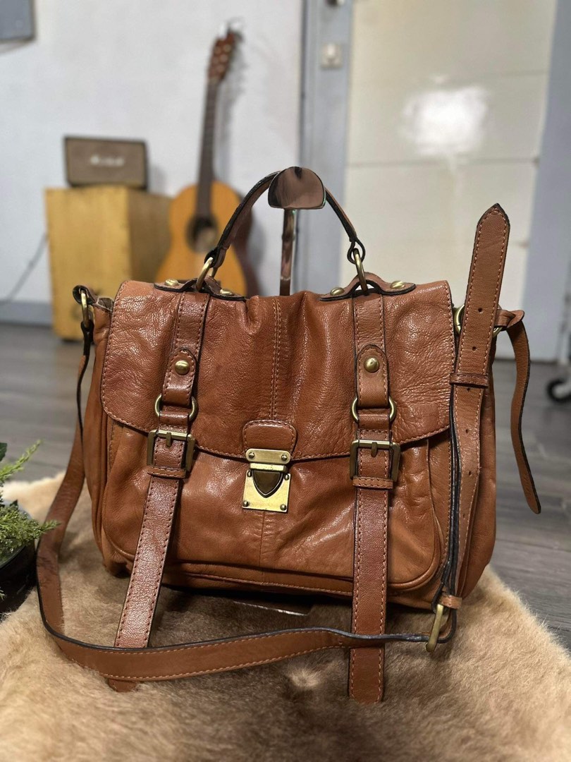 Clarks leather satchel bag discount