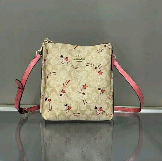 COACH Mollie Large Bucket Bag In Signature Canvas With Heart