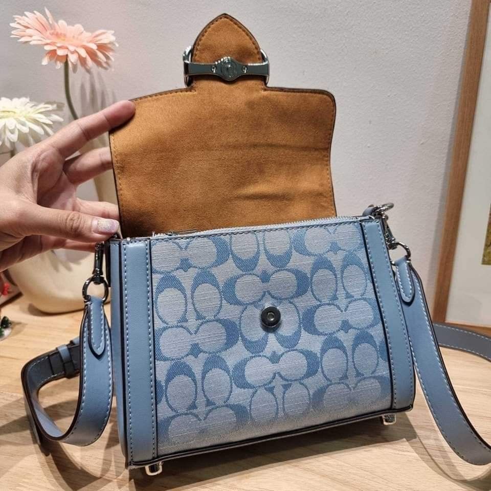 Coach Top Handle Satchel In Signature Chambray on Carousell