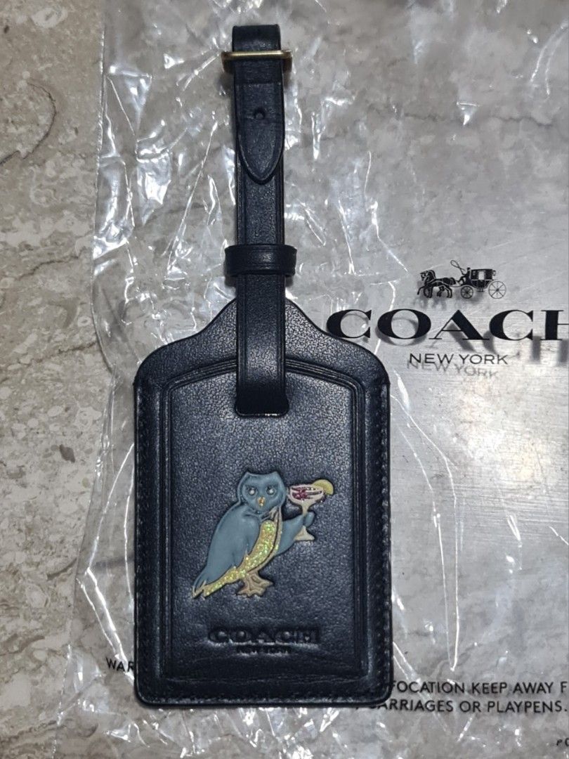 Coach leather top luggage tags