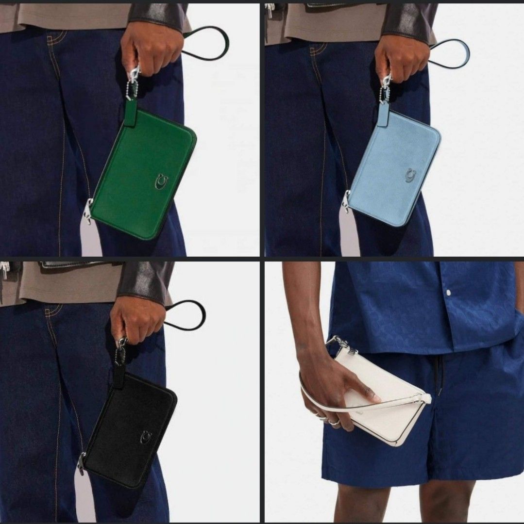 Coach Pouch Bag With Signature Canvas Detail on Carousell