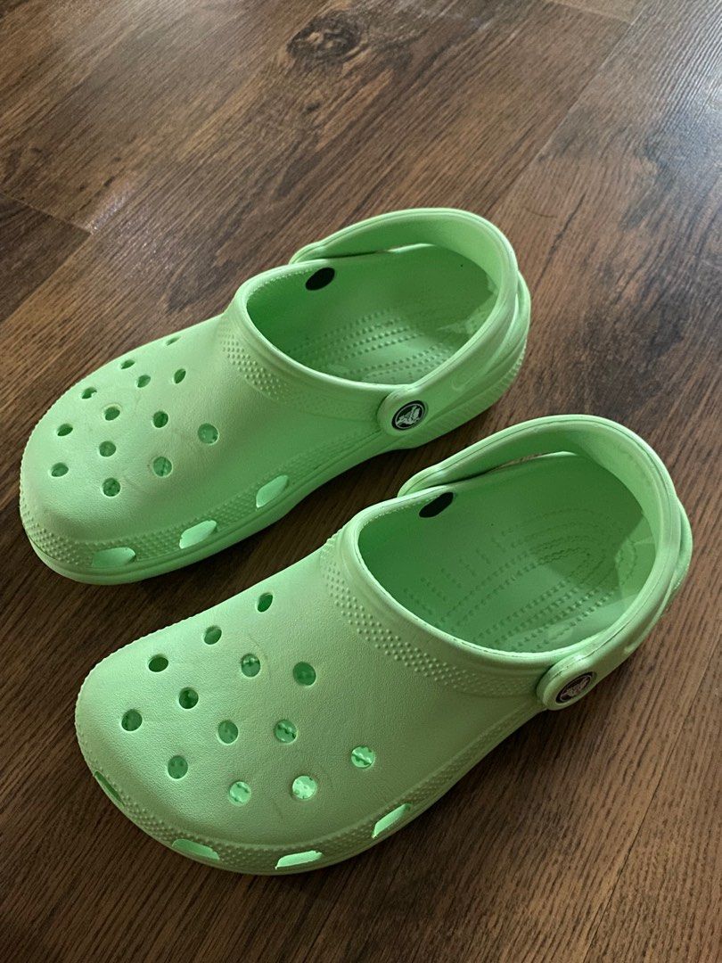 Mint green crocs shop