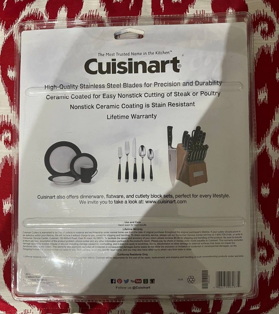 Cuisinart C55-6PCSBK Advantage Color Collection 6-Piece Ceramic Coated  Steak Knife Set, Black
