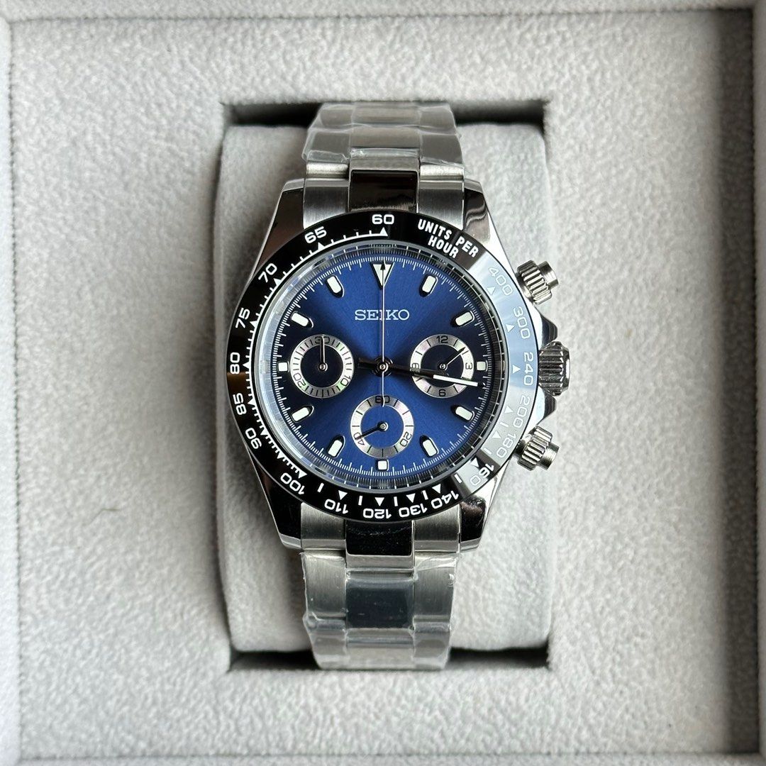 Deep sales blue chronograph