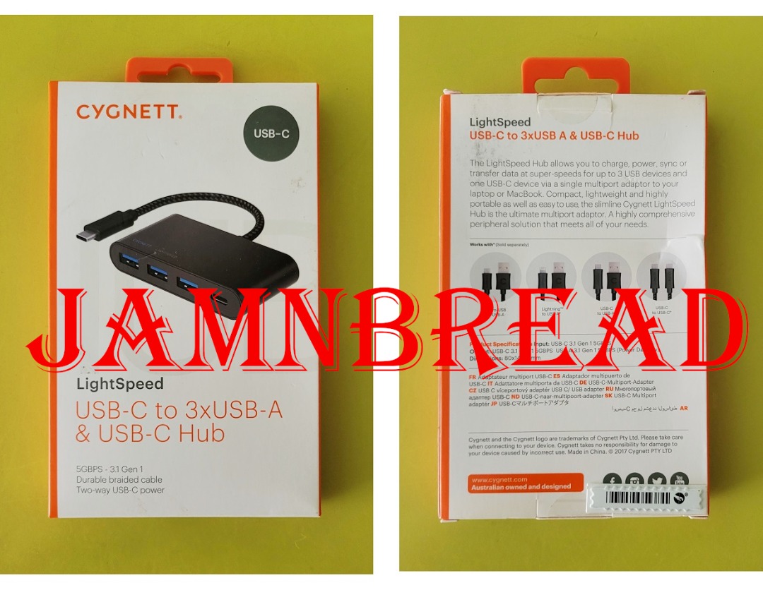 Cygnett LightSpeed USB-C to 3x USB-A & USB-C Hub, Computers & Tech ...
