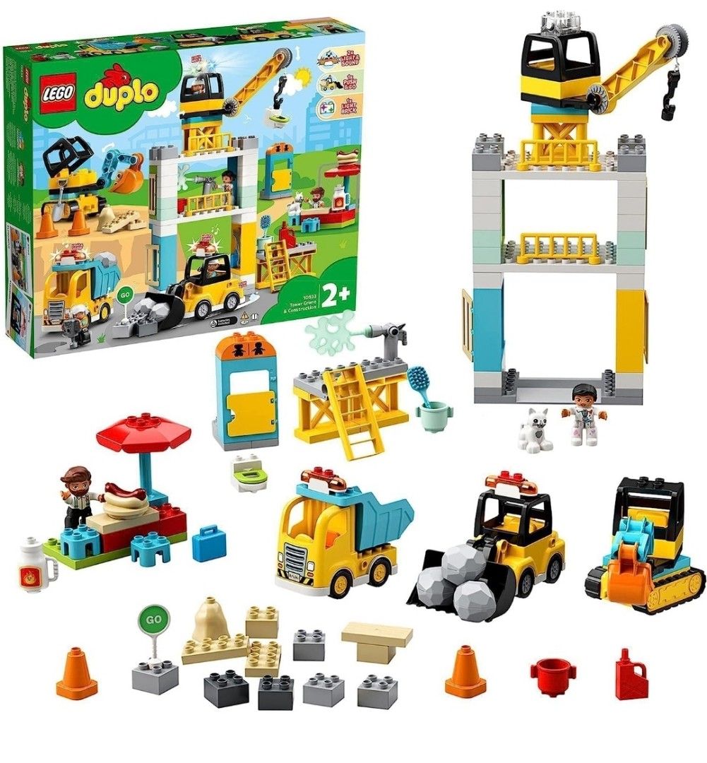 Deluxe construction block set: LEGO DUPLO Town 10933 Tower Crane ...