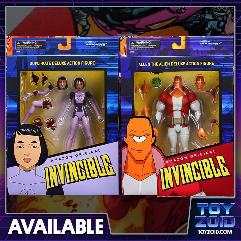 Diamond Select Invincible Allen the Alien & Dupli-Kate Wave 3 Deluxe ...