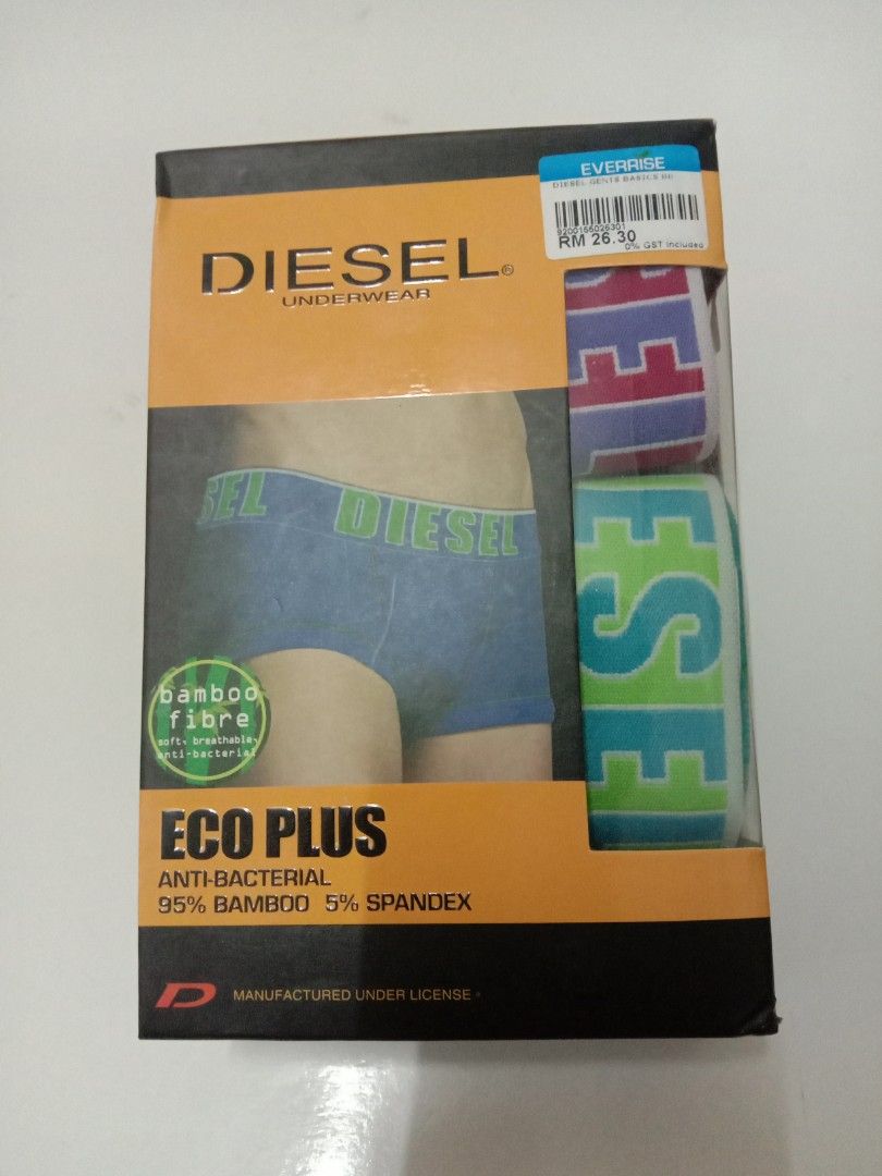Diesel 2-Pack Soft Microfibre Briefs, Red/Black