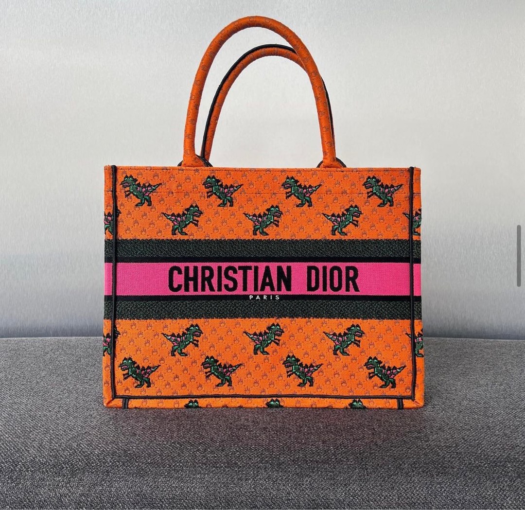 Dior tote bag orange cheap