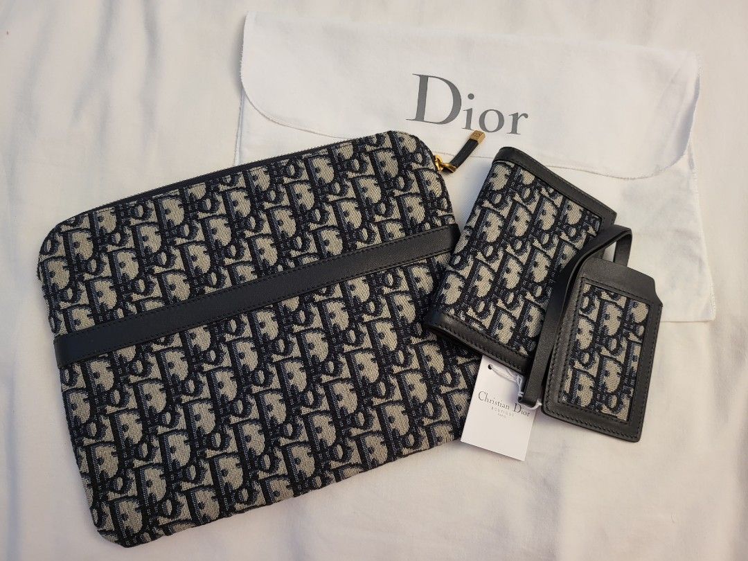 Dior Pouch Dior travel set passport holder baggage tag