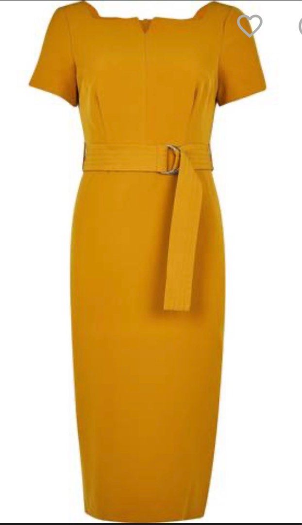 Dorothy perkins mustard dress clearance