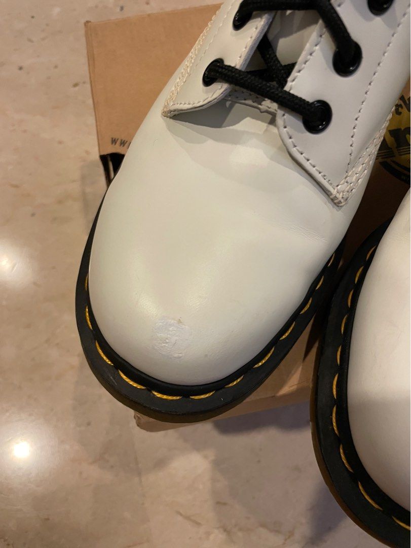 White doc martens used on sale