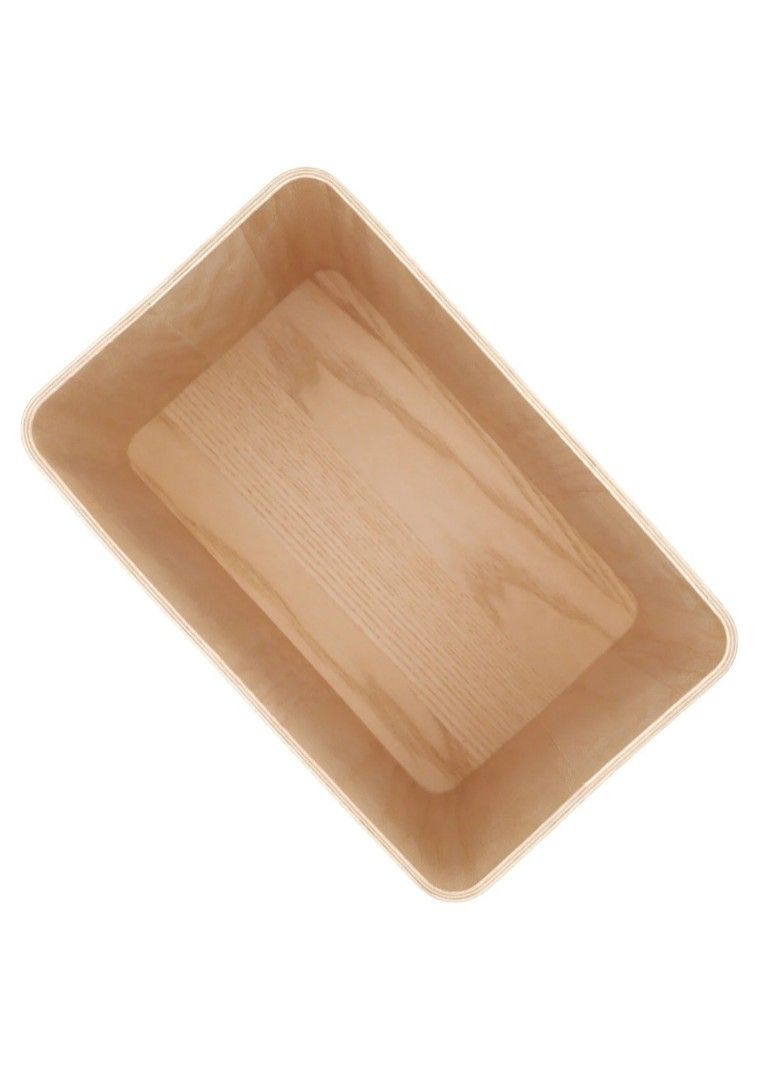 Square Dustbin Waste Bin Rubbish Wood Grain Storage Box Muji Style