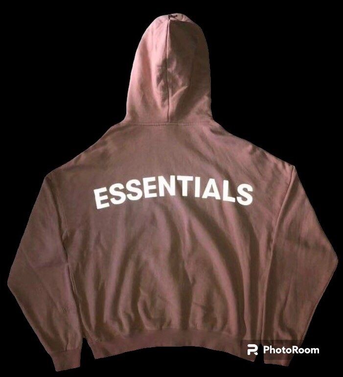 Fear of god essentials pink shop 3m logo pullover hoodie blus