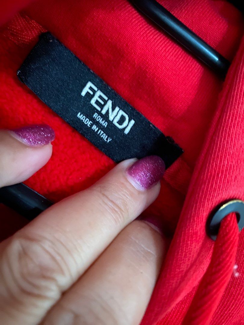 Fendi hoodie red 2025