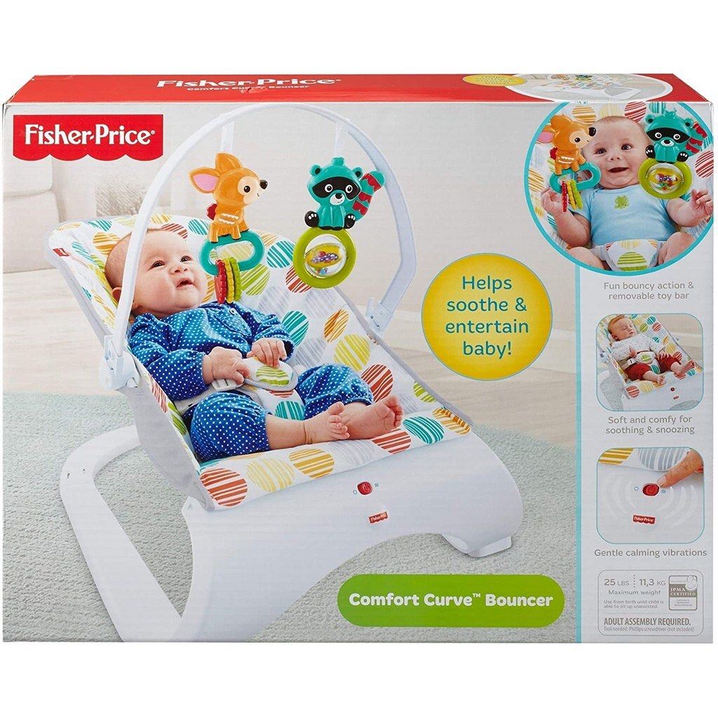 Baby Bouncers Fisher Price Comfort Curve Bouncer Pink Fisher Price