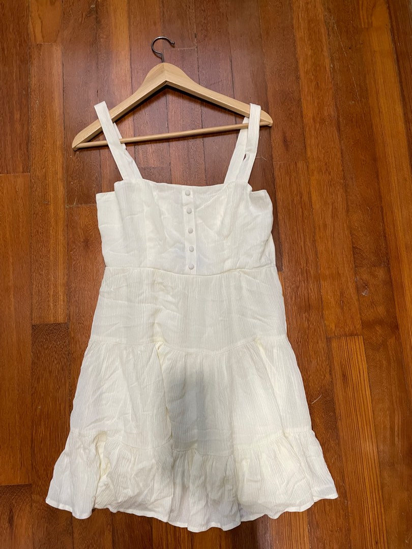 White ruffle dress forever sales 21