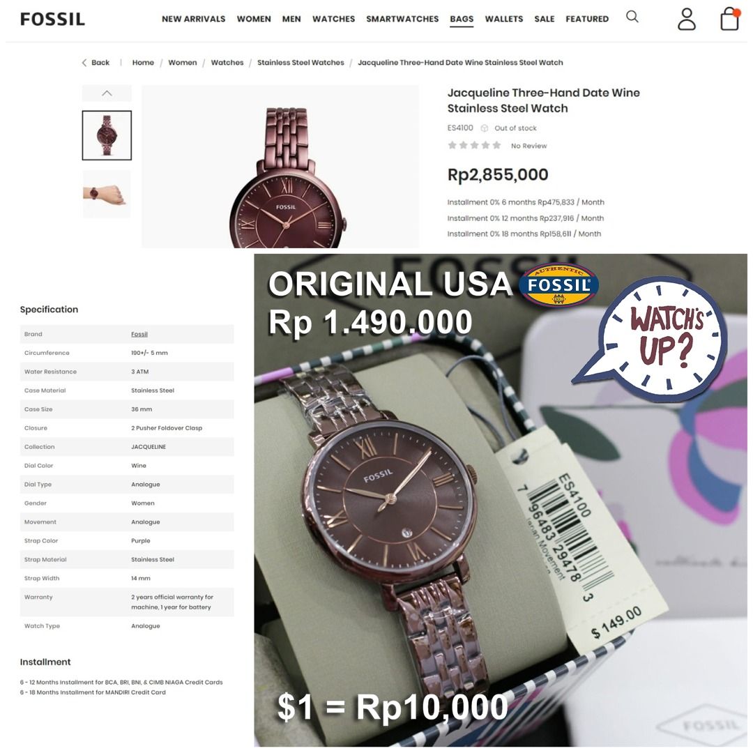Fossil es clearance 4100