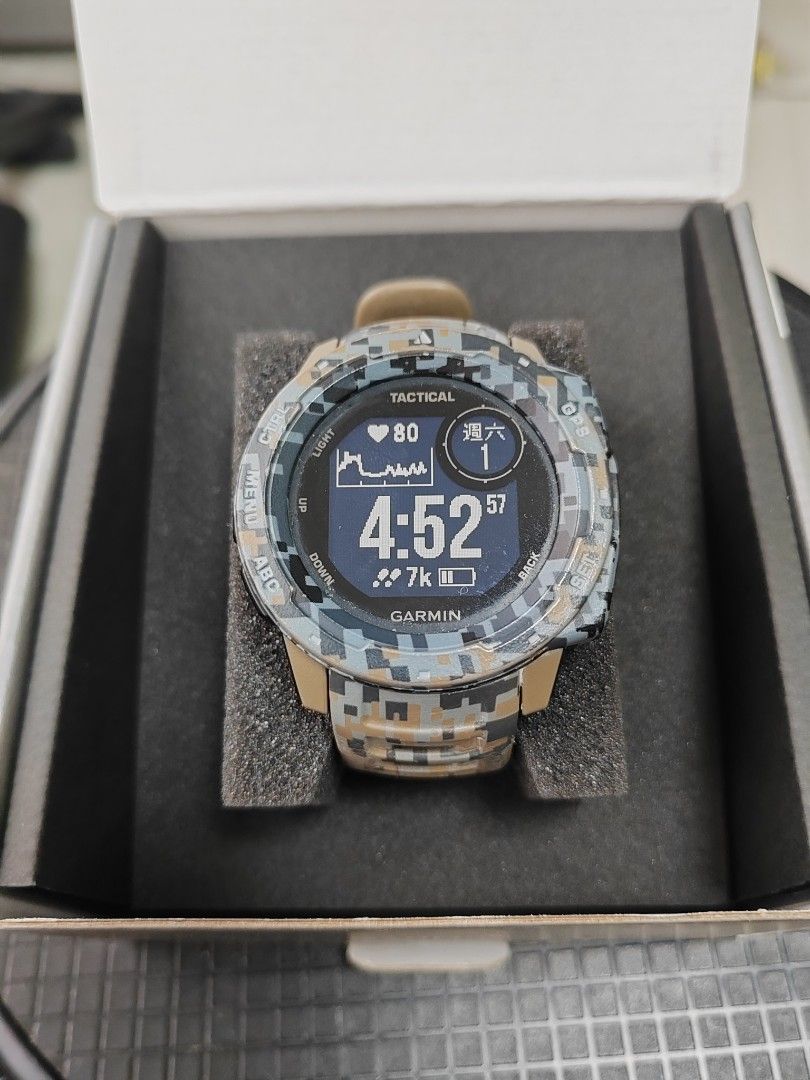 Garmin instinct tactical 迷彩棕, 名牌, 手錶- Carousell